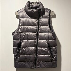 DKNY Metallic Gray Puffer Vest